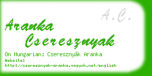 aranka cseresznyak business card